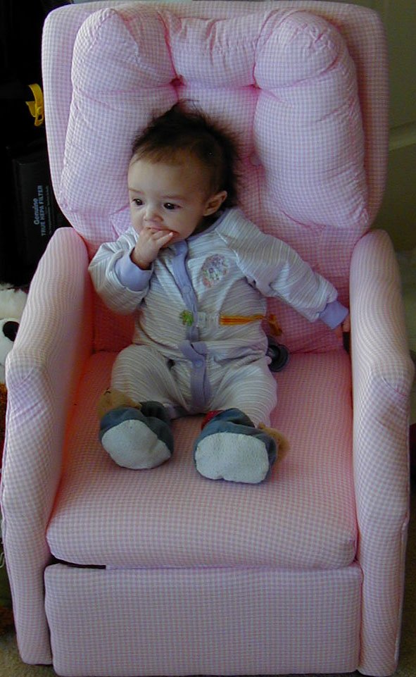 Genevieve in the Santa Recliner