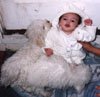 Genevieve with Nana's Dogs