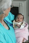 Genevieve with Great-Grandma Liz